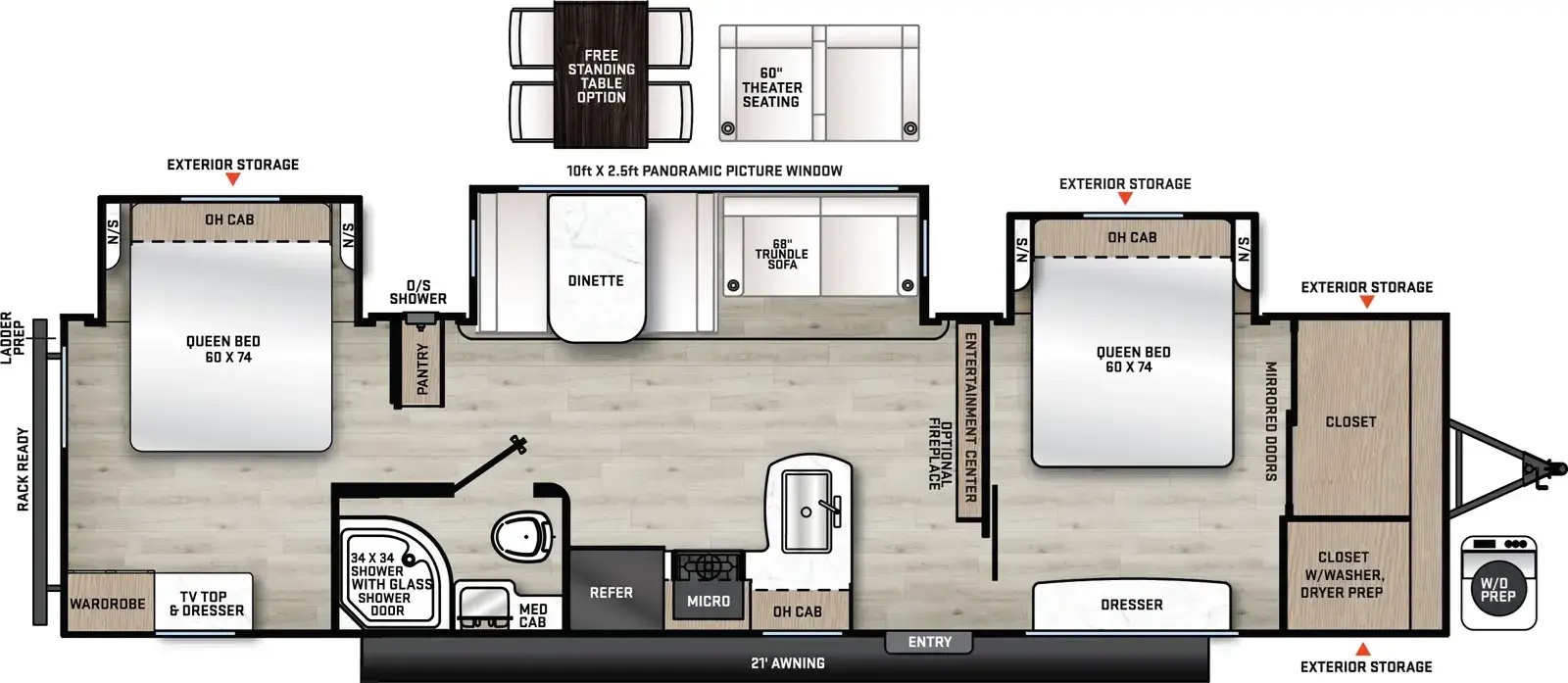 COACMHEN CATALINA LEGACY EDITION 342BHTS 2 BEDS